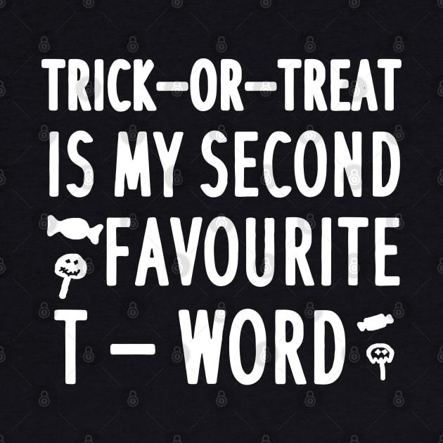 Halloween Party Candy Trick or Treat T Word by FindYourFavouriteDesign